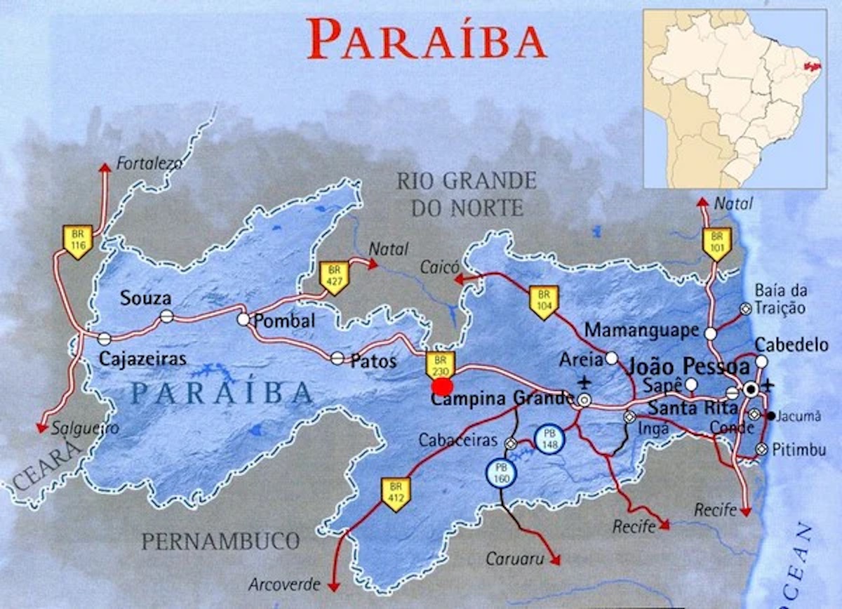 mapa paraíba
